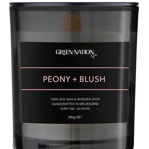 Green Nation Peony + Blush Soy Wax Candle